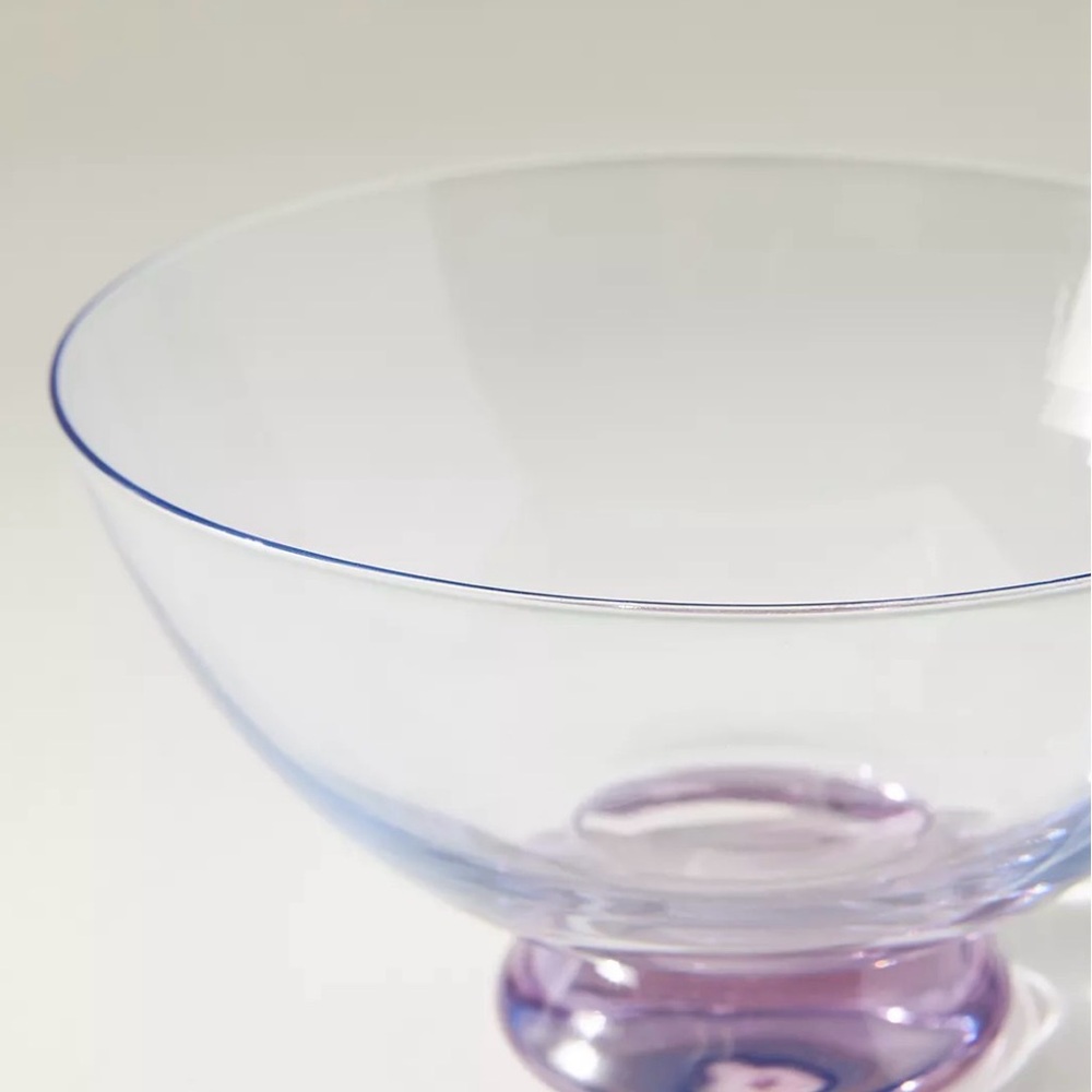 ✨ NWT Anthropologie Ramona Glass Dessert Bowl - Purple ✨ - Picture 3 of 4